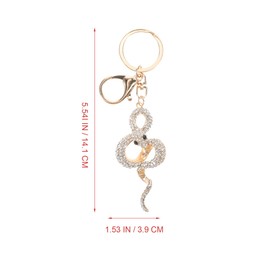 [CALLARON] Snake Keychain,Snake Car Keychain,Key Chain Accessory,Cute Keychain,Bag Accessories Charm,Snake Themed Keychain,Bag Charm,Zinc Alloy, multicolor