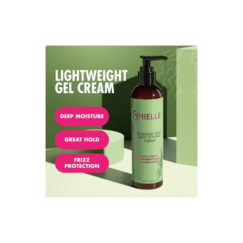 Mielle Organics Romero Mint Multi Vitamina Crema de peinado diario