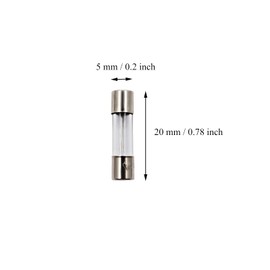 SIXQJZML 10 Pack F20AL Fast-Blow Fuse 20A 20 amp 125V Glass Fuses 0.2 x 0.78 inch / 5 x 20 mm (125Volt F20A)