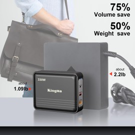 330W GaN PD 3.0 Fast Charger with XT60 Port (20V/16.5A) for Dell G16, G15, G7, Alienware m16, m18, X51-3-Port Laptop Charger Adapter for Gaming, Engineering & Workstation Laptops