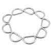 AKORD 10 x 20 mm Metal D Ring Buckles for