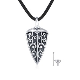 ZIPPICE Urn Necklaces Moonstone / Cross / Arrow Urn Jewellery for Ashes 925 Sterling Silver Memorial Celtic Irish Drop Urn Pendant Necklace Cremation Keepsake Ashes Jewellery for Women Unisex,