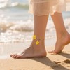 Gold Ankle Bracelet for Women Flower Anklet Summer Beach Vacation
