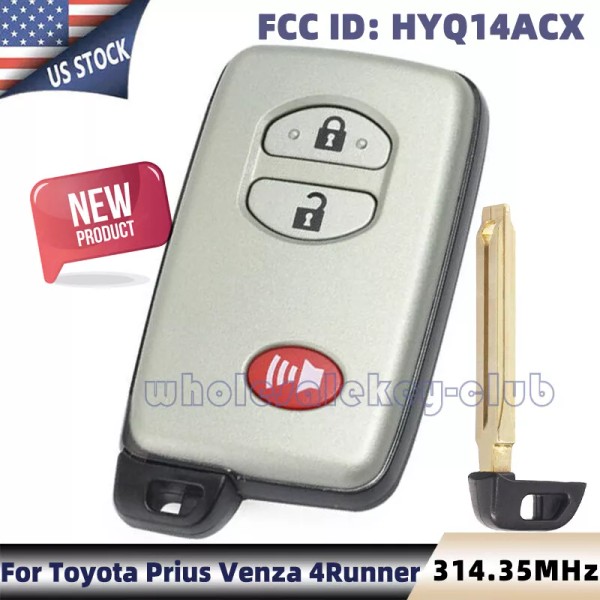 Unbranded for Toyota 4Runner 2009-2019 Keyless Smart Remote Key Fob