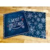 Handmade Xmas Chalkboard Snowflake Front/Back Cover Set 4 use w