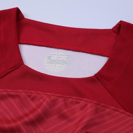 URAISEUS - playera de fútbol infantil para niños, uniforme de fútbol juvenil con calcetines y collares #7, Rojo/Verde, 10-11years/ szie26