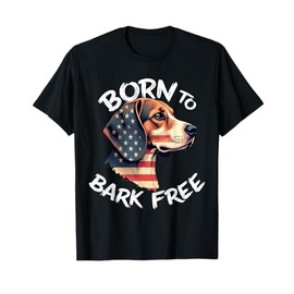 Funny Beagle Dog Vintage Beagle American Flag Men Women Kids T-Shirt