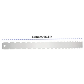ZIXIANGKEJI 1pc 420 x 37mm Guitar Neck Notched Straight Edge Luthier Tool Stainless Steel Luthier Measuring Tools for Electric Guitar Acoustic Guitar Bass(K71-1)