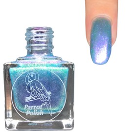 Parrot Polish Nixie Ultrachrome Nail Polish, Holographic Pink/Green/Blue Color Lacquer