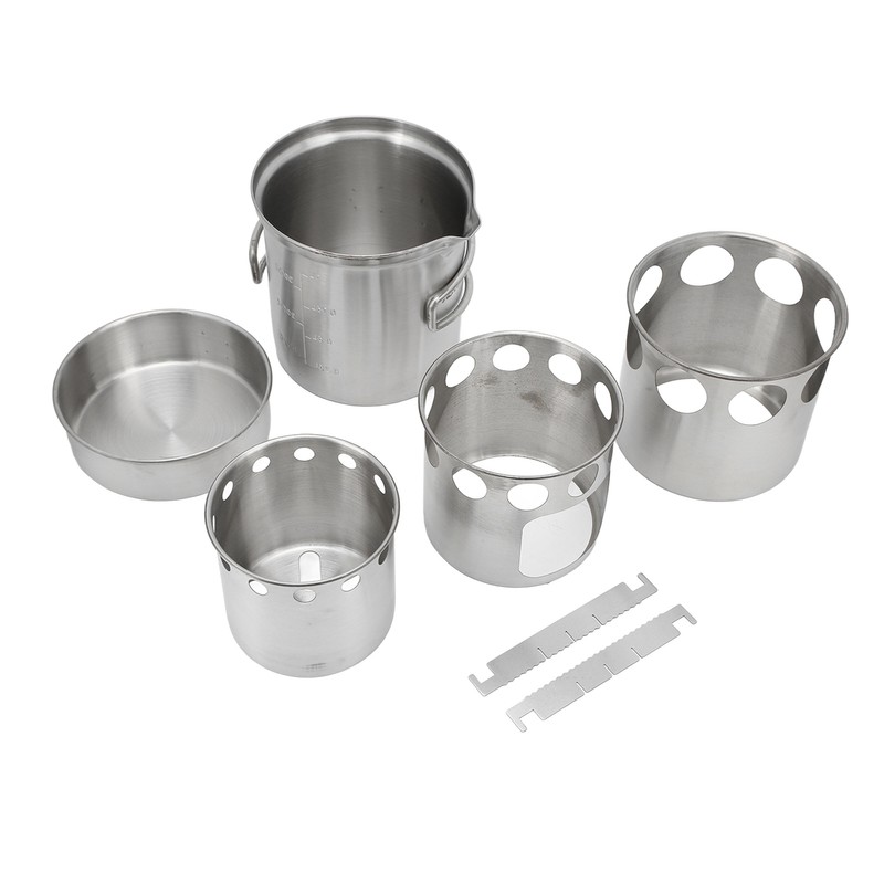 Stainless Steel Cookware Set Portable Camping Stove Cooking Pot Set