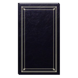 Pioneer Photo Albums 204-Pocket Post Bound Slim Line Leatherette Cover Photo Album for 4 by 6-Inch Prints, Black