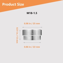 12 Pcs O2 Sensor Bung, 304 Stainless Steel M18x1.5 O2 Bung Weld in, Oxygen Sensor Bung Stepped Style