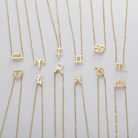 COLORFUL BLING 3Pcs 12 Constellation Zodiac Sign Layered Choker Necklaces Set Letter Astrology Horoscope with Message Card for Women Jewelry -Scorpio Gold