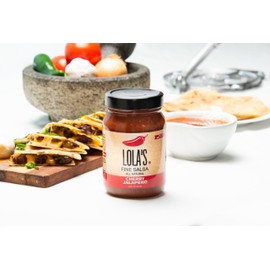 Lola's Fine Hot Sauce Cherry Jalapeño Salsa - Sweet & Slightly Spicy | Fresh Tomato, Cherry & Jalapeño Blend | Flavorful & Versatile, 16oz Jar