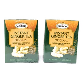 Grace Instant Ginger Pre-Sweetened Original Tea (2 Pack, Total of 280g)