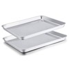 TeamFar Baking Sheet Set of 2, Baking Pans Tray Cookie