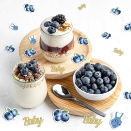 Jollyboom Blueberry Baby Shower Decorations, 200pcs A Berry Sweet Baby Is On The Way Decorations Table Confetti Double Sided Printing for Baby Shower Birthday Gender Reveal Party
