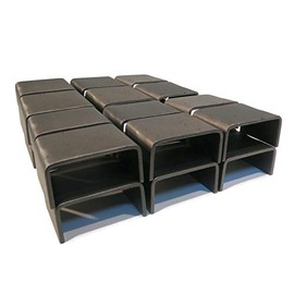 The ROP Shop | (Pack of 24 2x4 Raw Steel Weld-On Stake Pocket Brackets for Curt 83072 Trailers