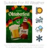 Breeze Decor Oktoberfest Beer Burlap House Flag Set Beverages Happy