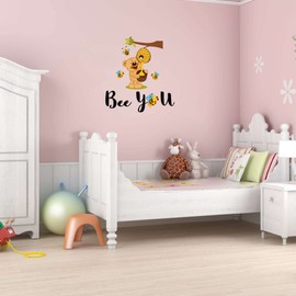Babies Bee You Cute Cartoon Wall Decal Decoration Bee You Quote Inspirational Vinyl Wall Decal Art Lasts Years and Easily Removable - Size: 27 in(W) x 30 in(H)