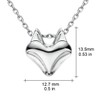 Jewever 925 Sterling Silver Fox Pendant Necklace for Women Cute