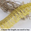 ZNZAKKA Gold Fringe Trim 12 Yards Tassel Trim Chainette Fringe