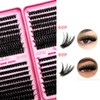 Selawasty Lash Clusters 624pcs Natural Lash Extension Individual Cluster Eyelash