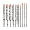 jiuwu 10 Pack Concrete SDS Plus Shank Hammer Drill Bits