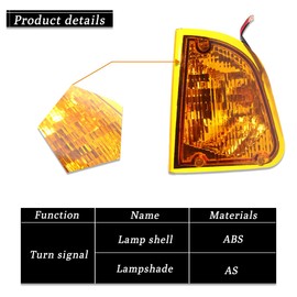 Sterlix Pair Headlight Bezel with LED Turn Signal Light Compatible with Kenworth T300 T330 Replacement Driver Left and Passenger Right Side Chrome (No Headlight Bulb)