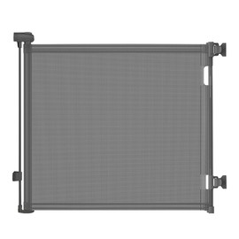 KYXAIN Retractable Baby Gate,Mesh Baby Gate or Mesh Dog Gate,33" Tall,Extends up to 71" Wide,Child Safety Gate for Doorways, Stairs, Hallways, Indoor/Outdoor(Grey,86CMx140CM)