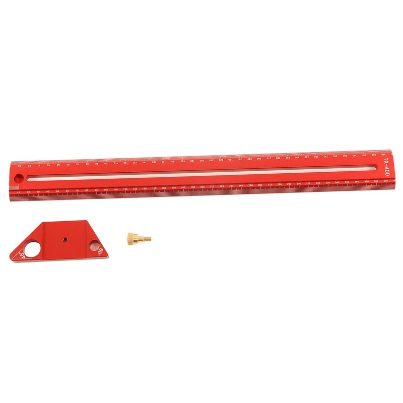 Woodworking T Track Ruler Multifunctional Aluminum Alloy Portable Wood Measuring