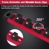 WORKPRO Magnetic Socket Organizer, 1/2-Inch Drive Aluminum Alloy Sockets Rail,
