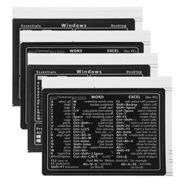 SEWACC 4 Pcs Laptop Shortcut Decals Shortcut Sticker Sheet Reference Shortcut Stickers