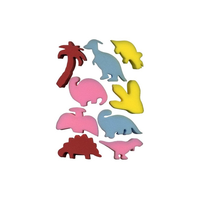 Major Brushes Dinosaur Sponge Painting Set of 9