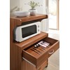 Hodedah Microwave Kitchen Cart, Cherry