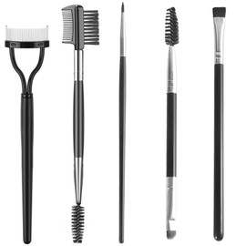 Eyebrow Brush 5 Pcs Set, Fine Eyeliner Brush,Eyebrow Brushes Eyelash Separator Brow Comb,Fine Eyeliner Brushes,Professional Eye Makeup Tools