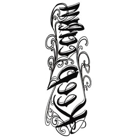 (Fantasy) THE FANTASY Tattoo Sticker Words Letters Characters-2 [Medium A5] - 7 Types (hb064)