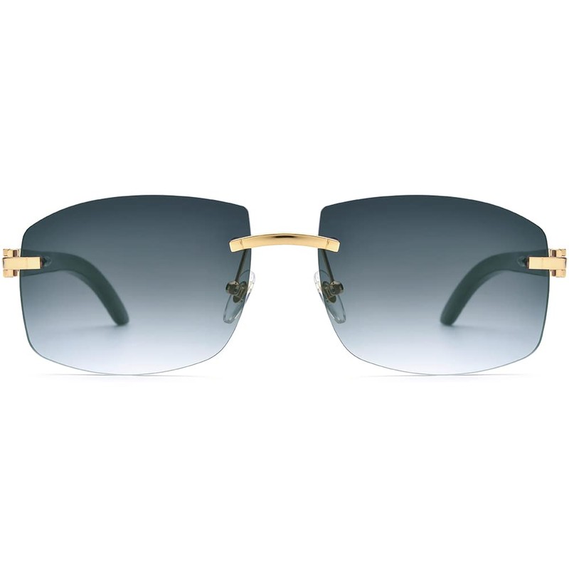 HEPIDEM 100% Really Buffalo Horn and Natural Mussel Shell Rimless