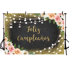 MEHOFOND Feliz CumpleañOs Backdrop Mexican Fiesta Happy Birthday Cinco De Mayo Taco Photography Background Girls Women Bday Party Pink Floral Feliz Cumpleanos Banner Photo Studio Props 7x5ft