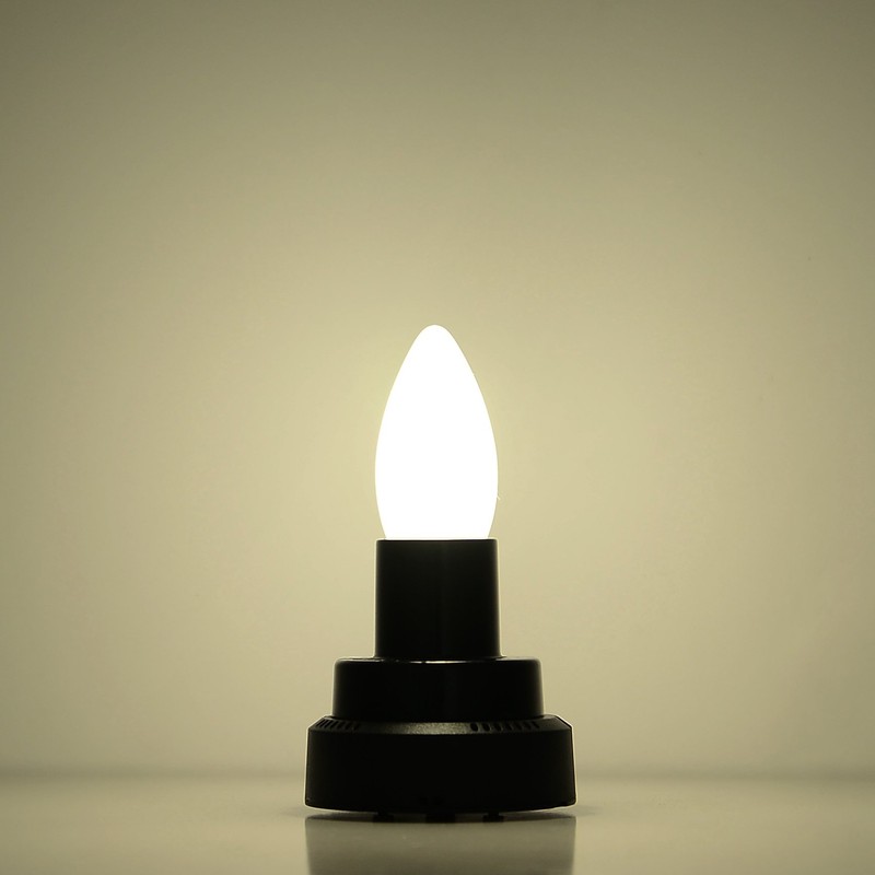 OPALRAY C35 6W LED Candelabra Bulb, 4000K Neutral White Daylight,