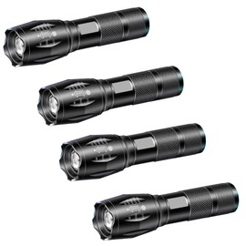LED Flashlights - High Lumen Mini Tactical Flashlights with 5 Modes, Zoomable Beam, Water-Resistant Design for Camping, Outdoor, and Home Use (4)