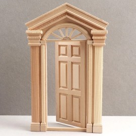 Unbranded AirAds Dollhouse DIY 1:12 Federal Revival Front Door Unfinished Wood Door