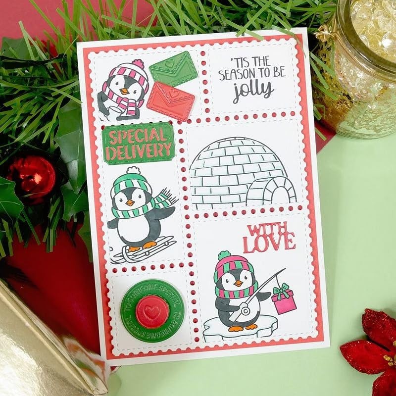 Hunkydory Moonstone - Postage Stamp Panel - Craft Die Set