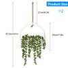 Bqweun 2 Pcs Artificial Hanging Succulents Plants, Faux String of