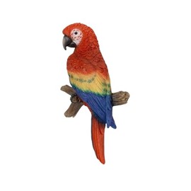 Oubia Red Macaw Magnet 2.0 x 0.7 x 3.7 inches (5 x 1.7 x 9.5 cm) Doll Figurine Figurine Animal Garden Decoration Bird H23316