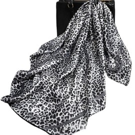 FAIRYGATE Scarf for Women UK Leopard Print Scarf Large Square Satin Headscarves Ladies Hair Scarves Silk Accessories Classic Patterned Squares Beach Bandanas Scarfs for Women A2424