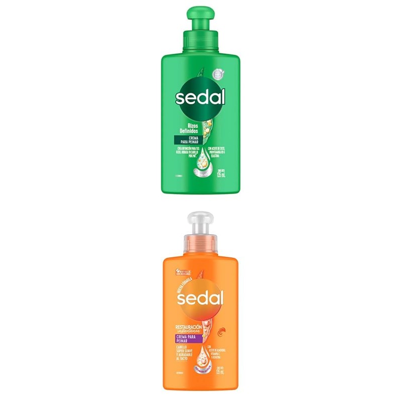 Sedal Crema para Peinar 135ml - Rizos Definidos + Restauración