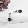 AXOMY Black Pearl Stud Earrings 925 Sterling Silver Black Pearl