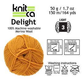 KNITCA SOFT SUPERFINE DELIGHT YARN - 100% MACHINE-WASHABLE MERINO WOOL YARN - DK WEIGHT - 150 m / 164 yds IN 50 g BALL - 6 PACK (6 x 1.7 o z/ 50 g BALLS) - FOR KNITTING, CROCHETING AND WEAVING (White)