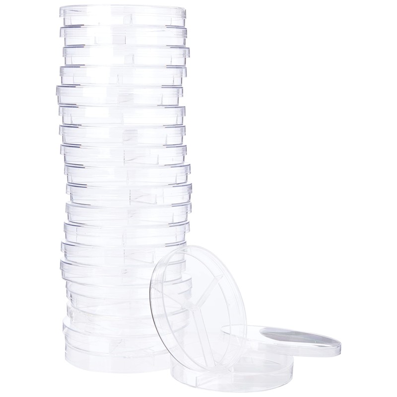KING SCIENTIFIC CT-XF9T-BOVP 94MM 3 COMPARTMENT TRIPLE VENT PLASTIC PETRI